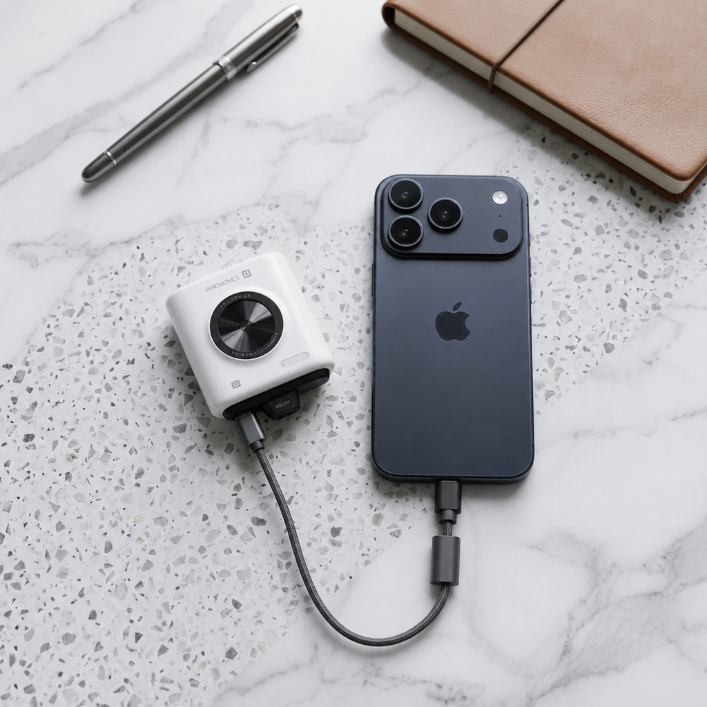 Portronics Moji 10 — 10,000mAh Magnetic Wireless Power Bank