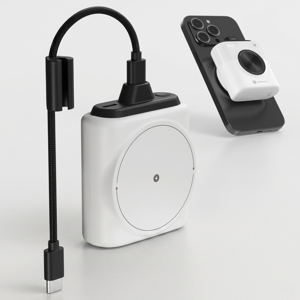 Portronics Moji 10 — 10,000mAh Magnetic Wireless Power Bank
