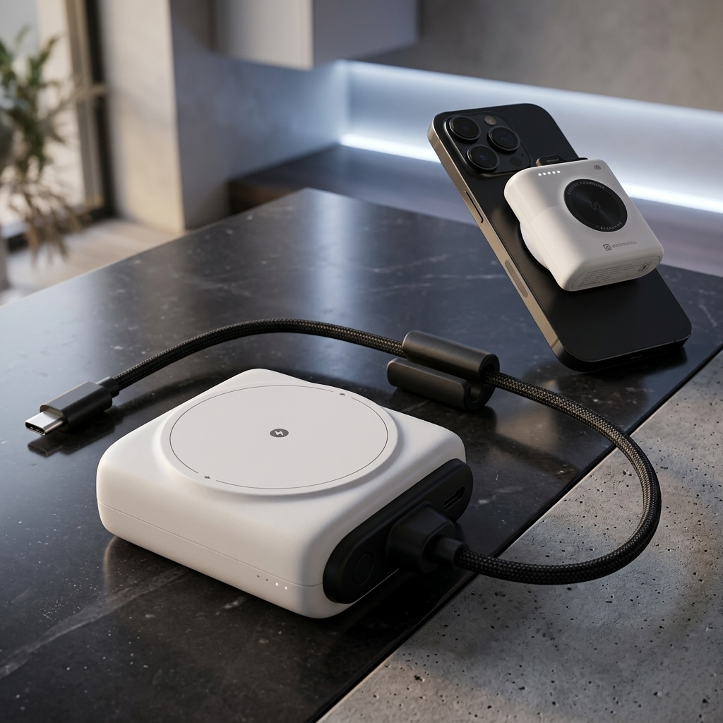 Portronics Moji 10 — 10,000mAh Magnetic Wireless Power Bank